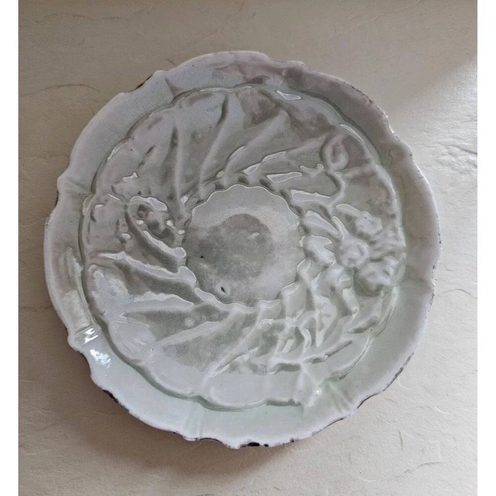 Vintage Mint Green Lusterware Miniature Cup And Saucer